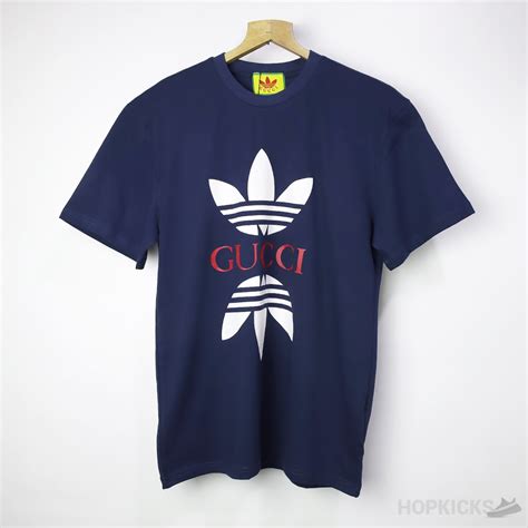 gucci adidas shirt blue